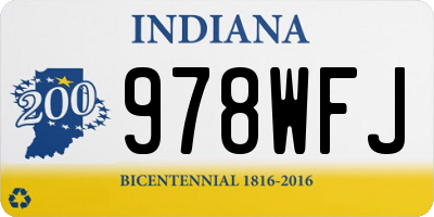IN license plate 978WFJ