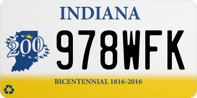 IN license plate 978WFK