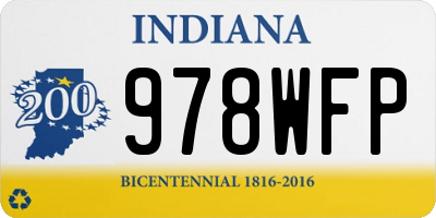 IN license plate 978WFP