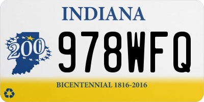 IN license plate 978WFQ