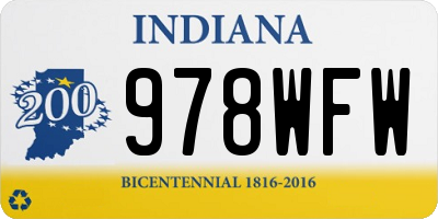 IN license plate 978WFW