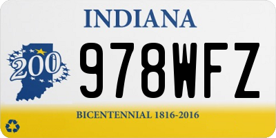 IN license plate 978WFZ