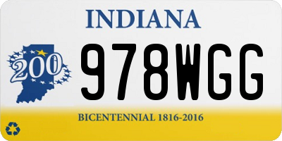 IN license plate 978WGG