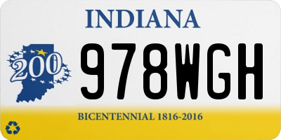 IN license plate 978WGH