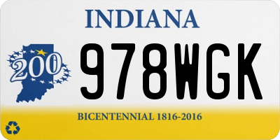 IN license plate 978WGK