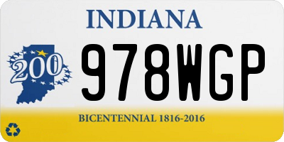 IN license plate 978WGP