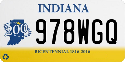 IN license plate 978WGQ