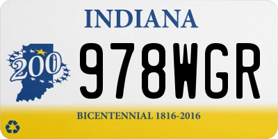 IN license plate 978WGR
