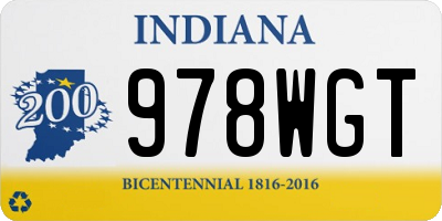 IN license plate 978WGT