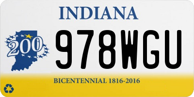 IN license plate 978WGU