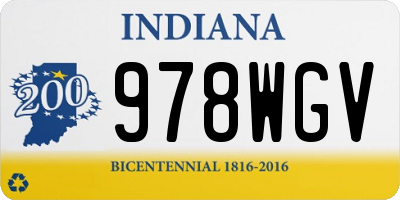 IN license plate 978WGV