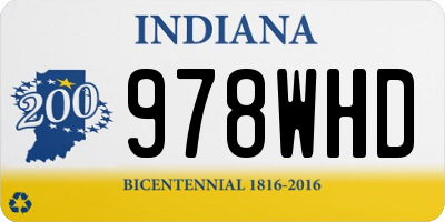 IN license plate 978WHD