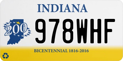 IN license plate 978WHF