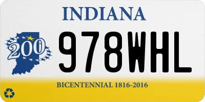 IN license plate 978WHL