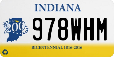 IN license plate 978WHM