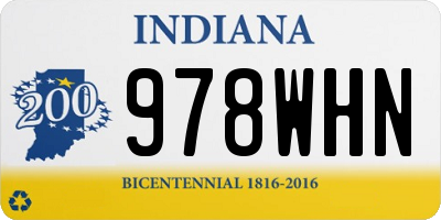 IN license plate 978WHN