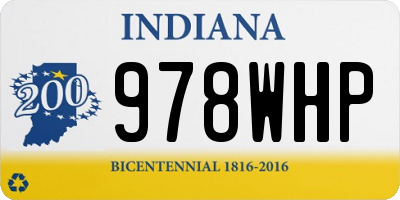 IN license plate 978WHP