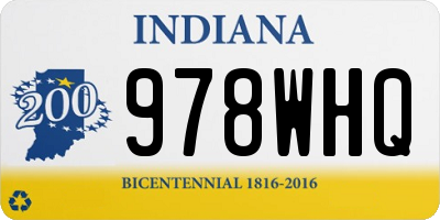IN license plate 978WHQ