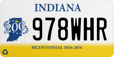 IN license plate 978WHR