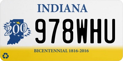 IN license plate 978WHU