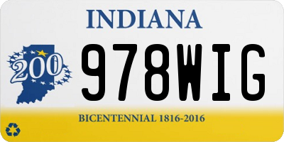 IN license plate 978WIG
