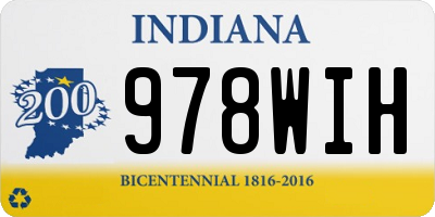 IN license plate 978WIH