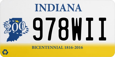 IN license plate 978WII