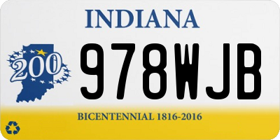 IN license plate 978WJB