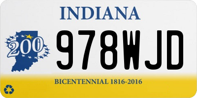 IN license plate 978WJD