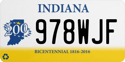 IN license plate 978WJF