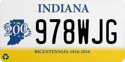 IN license plate 978WJG