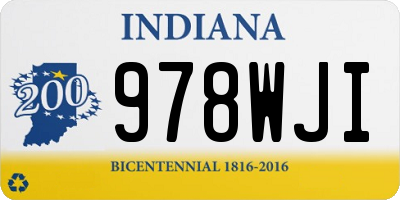 IN license plate 978WJI