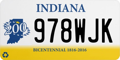 IN license plate 978WJK