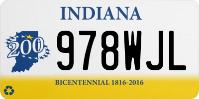 IN license plate 978WJL