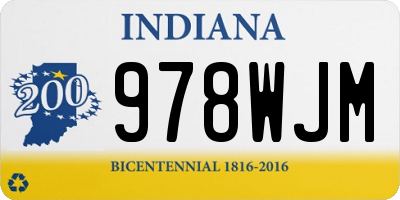 IN license plate 978WJM