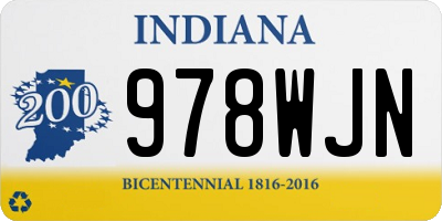 IN license plate 978WJN