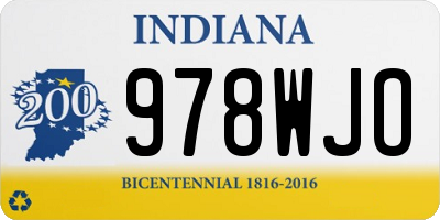 IN license plate 978WJO