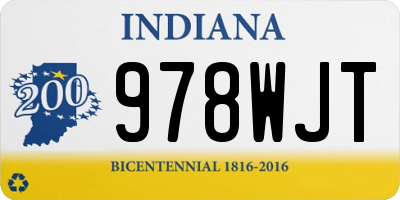 IN license plate 978WJT
