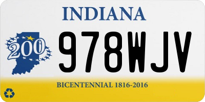 IN license plate 978WJV