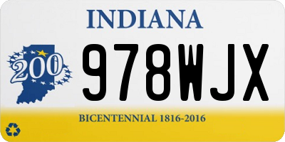 IN license plate 978WJX