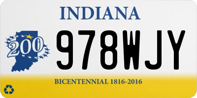 IN license plate 978WJY
