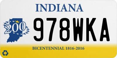 IN license plate 978WKA