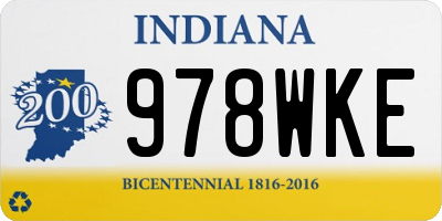 IN license plate 978WKE