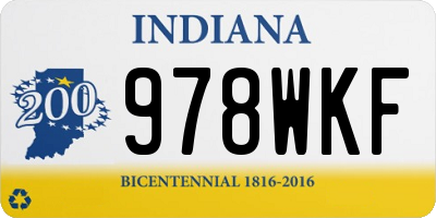 IN license plate 978WKF