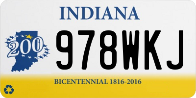 IN license plate 978WKJ