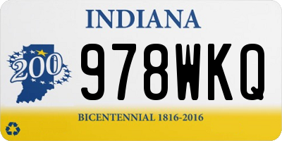 IN license plate 978WKQ
