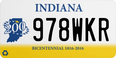 IN license plate 978WKR