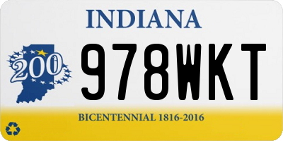 IN license plate 978WKT