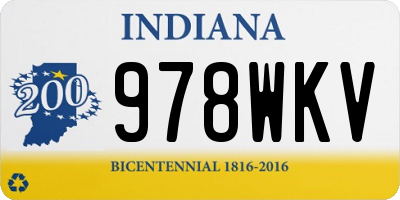 IN license plate 978WKV