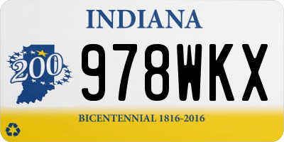 IN license plate 978WKX